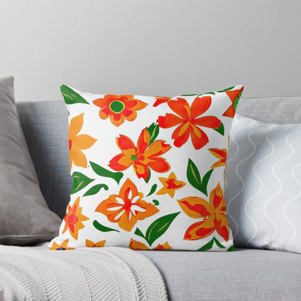 Item preview, Throw Pillow With Beautiful Floral Pattern - Hippie Home Decor designed and sold by Sowari-Pillows.
