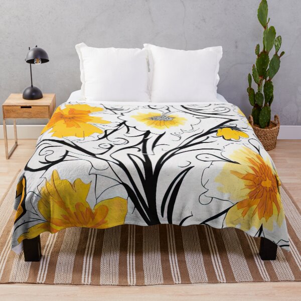 Item preview, Copy of Throw Pillow With Beautiful Daisies Painting - Spring Home Decor designed and sold by Sowari-Pillows.
