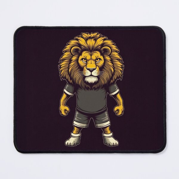 Item preview, Lion, sport, soccer, football, fun, colorful, cartoon, vintage, grunge designed and sold by Brewyart Creative Design.