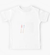 Pink toothbrush, Blue toothbrush Kids Tee