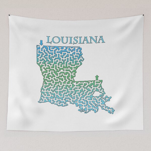 Item preview, State of Louisiana Colorful Maze designed and sold by gorff.