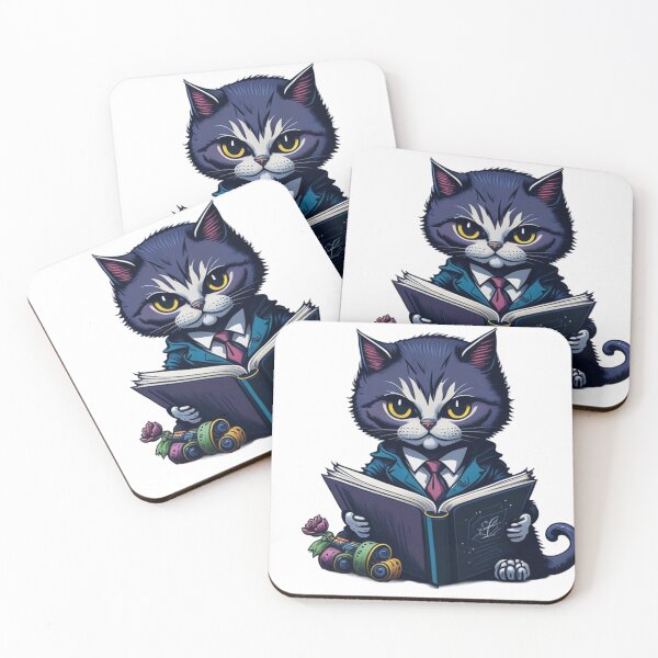 Item preview, Pawsome Pages: Cute Kitten Reading a Book designed and sold by harperjg.