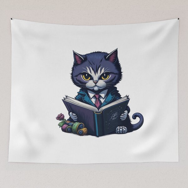 Item preview, Pawsome Pages: Cute Kitten Reading a Book designed and sold by harperjg.