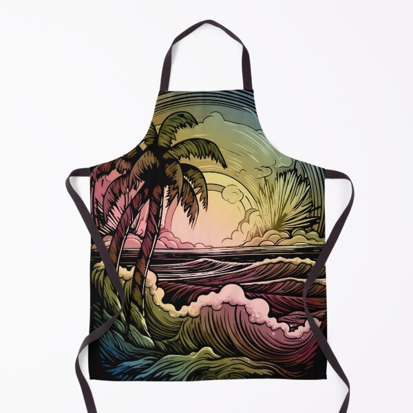 Item preview, Greetings from paradise, sun, sunset, sea, palm trees, vacation, summer, beach, waves designed and sold by lavalova.