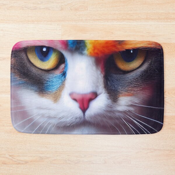 Item preview, Lucy Grumpy Rainbow Furry Nose - Rainbow Baby Cat designed and sold by Pixelboys.