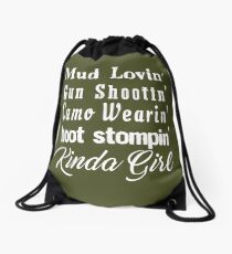 Mud Lovin' Kinda Girl Country Music Rodeo Cowgirl Drawstring Bag