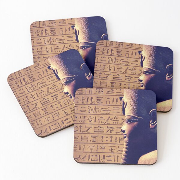 Item preview, Egyptian Pharaoh Amenhotep III, hieroglyphs, retro vintage look photography designed and sold by art-of-egypt.