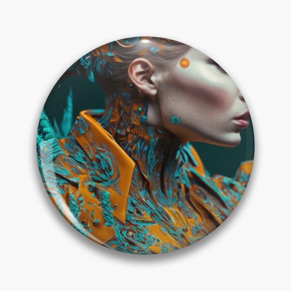 Item preview, orange and blue woman portrait designed and sold by jsebouvi.