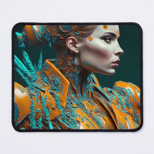 Item preview, orange and blue woman portrait designed and sold by jsebouvi.