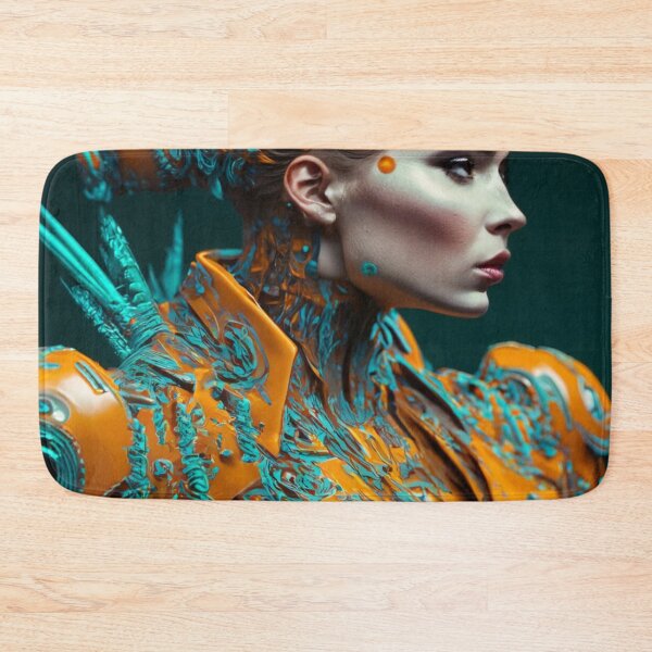 Item preview, orange and blue woman portrait designed and sold by jsebouvi.
