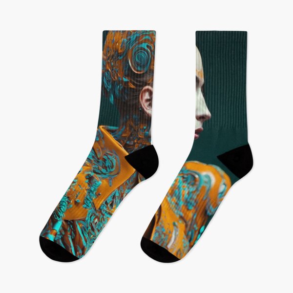 Item preview, orange and blue woman portrait designed and sold by jsebouvi.