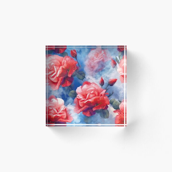 Item preview, Classics - Divine Memories Pink and Red Roses in soft clouds designed and sold by FutureImaging.