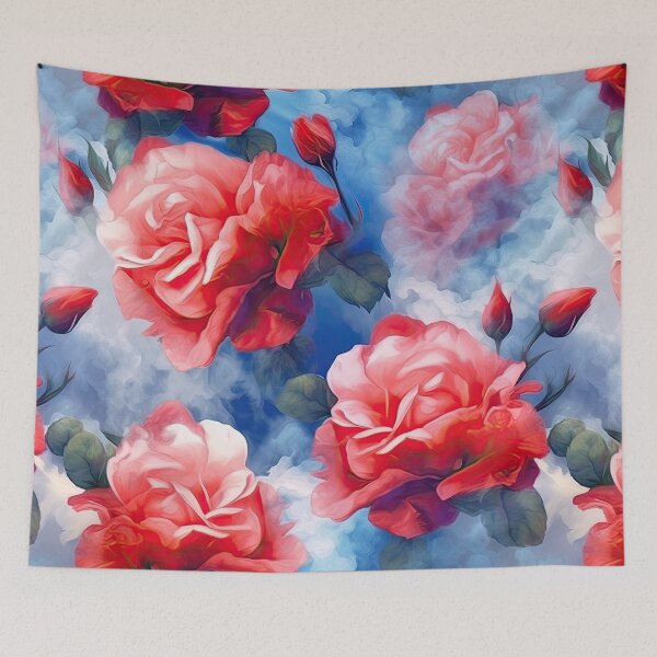 Item preview, Classics - Divine Memories Pink and Red Roses in soft clouds designed and sold by FutureImaging.