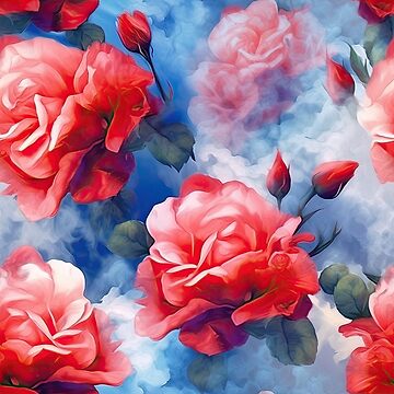 Artwork thumbnail, Classics - Divine Memories Pink and Red Roses in soft clouds by futureimaging