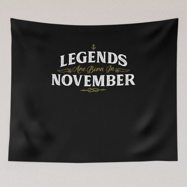 Item preview, Legends Are Born In November Birthday Men Women Kid Youth T Crewneck White designed and sold by BanderHarlan.