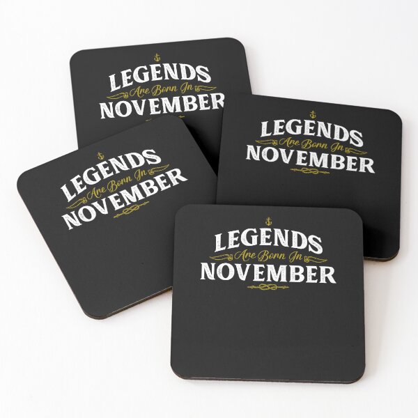 Item preview, Legends Are Born In November Birthday Men Women Kid Youth T Crewneck White designed and sold by BanderHarlan.