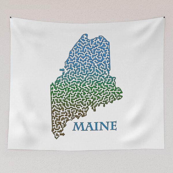 Item preview, State of Maine Colorful Maze designed and sold by gorff.