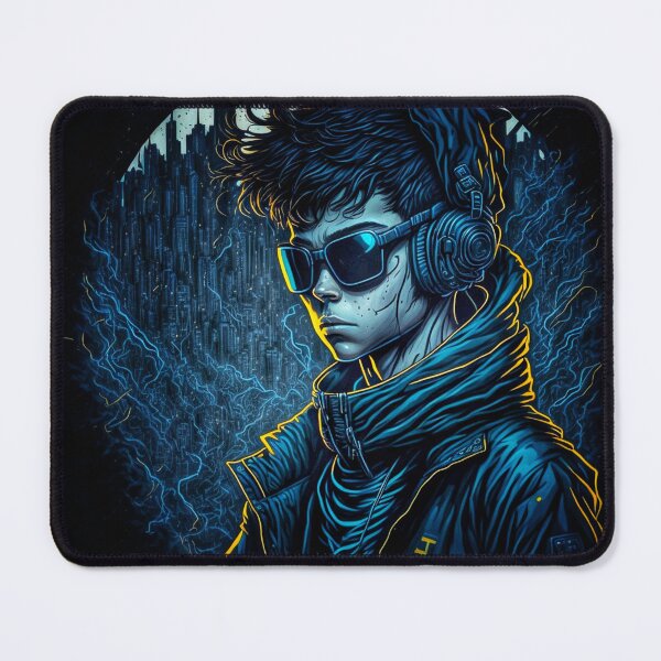 Item preview, Future DJ Boy with Rave headphones Digital Art by BLACK DRAGON STREET WEAR designed and sold by Grin.