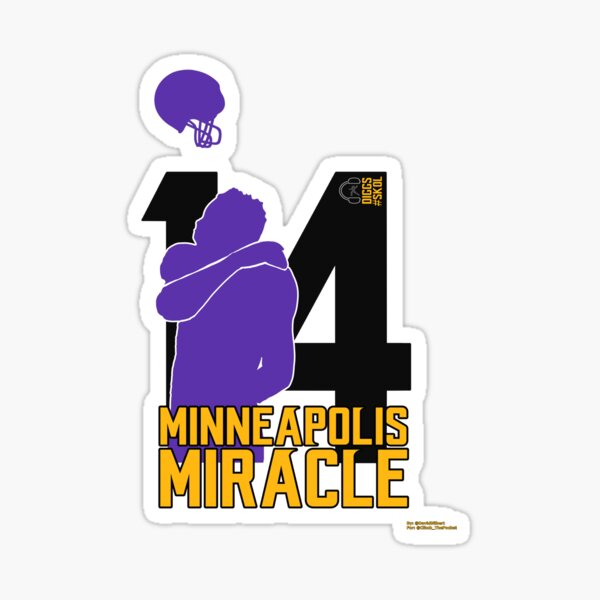 Stefon Diggs Helmet Toss (Purple on Black) Sticker