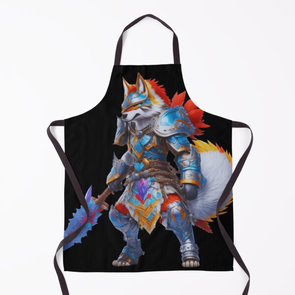 Item preview, Enchanted Fox: Mythical Fighter in Gold and Blue Armor - Fantasy designed and sold by Just Art's Creations colinw2292@gmail.com.