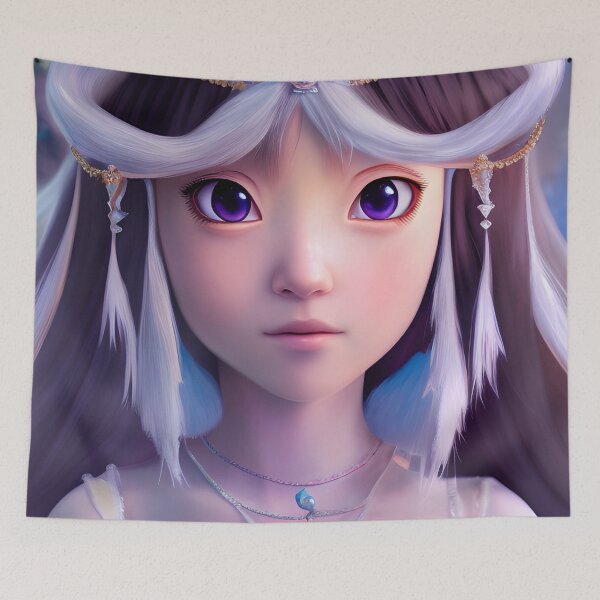 Item preview, Ice Princess - Enchanting Art Print designed and sold by ZenEverAI.