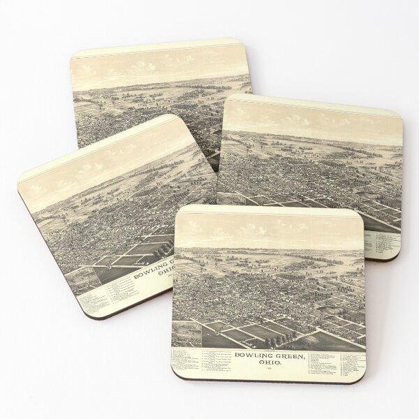 Item preview, Vintage Bowling Green OH Map (1888) Old BG Ohio Atlas designed and sold by BravuraMedia.