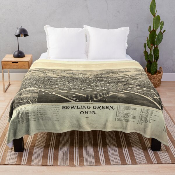 Item preview, Vintage Bowling Green OH Map (1888) Old BG Ohio Atlas designed and sold by BravuraMedia.