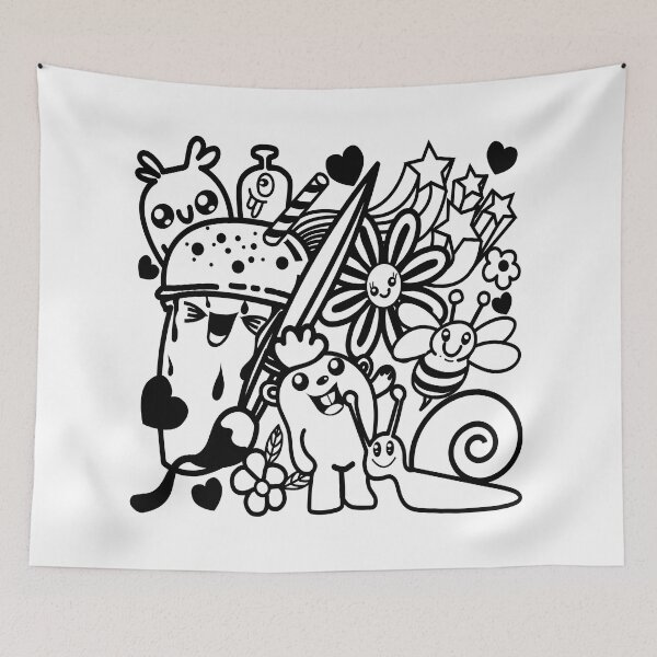 Item preview, doodle boodle black and white designed and sold by jhojho.