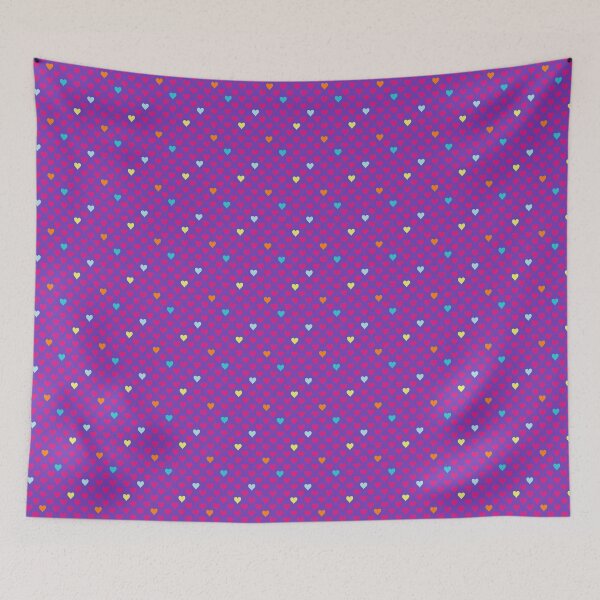 Item preview, Barbiecore Hearts - Purple designed and sold by Una Somerville.