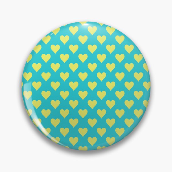 Item preview, Barbiecore Hearts - Aqua and Neon Yellow designed and sold by Una Somerville.