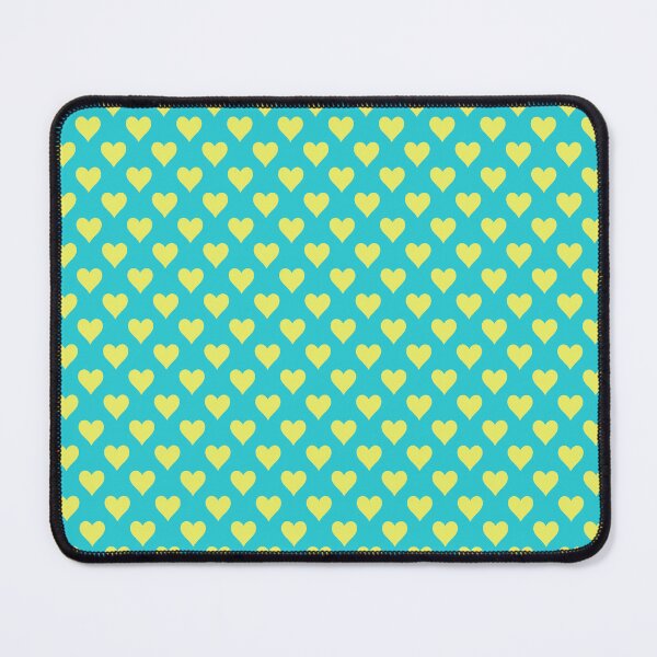Item preview, Barbiecore Hearts - Aqua and Neon Yellow designed and sold by Una Somerville.