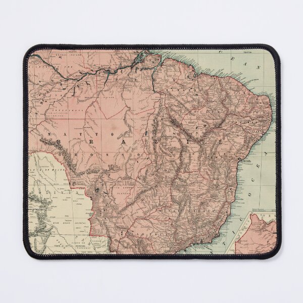 Item preview, Vintage Brazil Map (1892) Old Brazilian Relief Atlas designed and sold by BravuraMedia.