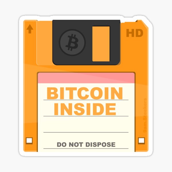Floppy Disc: Bitcoin Inside Sticker