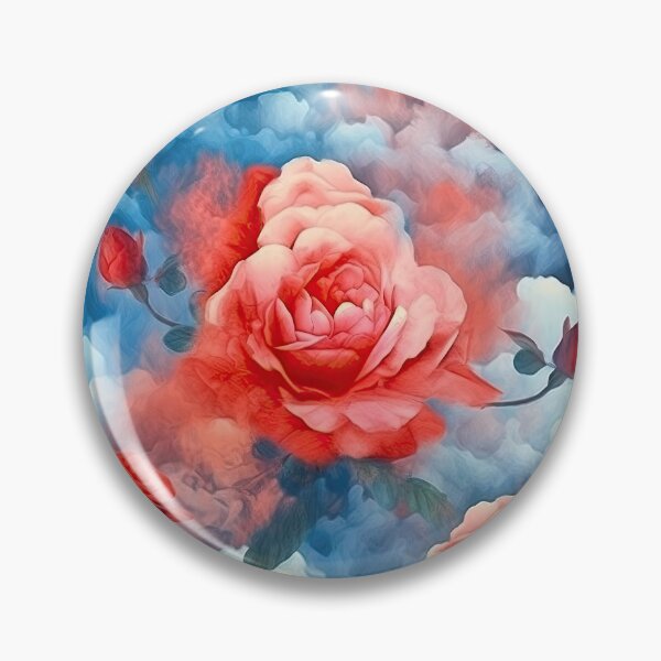 Item preview, Classics - Divine Garden Pink and Red Roses in darkened blue soft clouds designed and sold by FutureImaging.