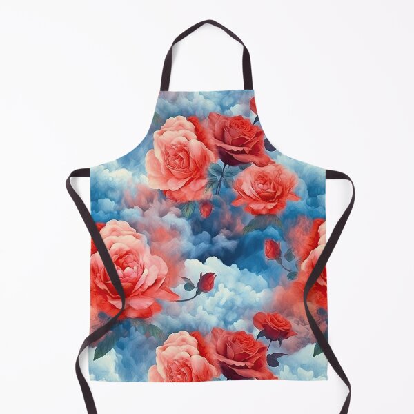 Item preview, Classics - Divine Garden Pink and Red Roses in darkened blue soft clouds designed and sold by FutureImaging.