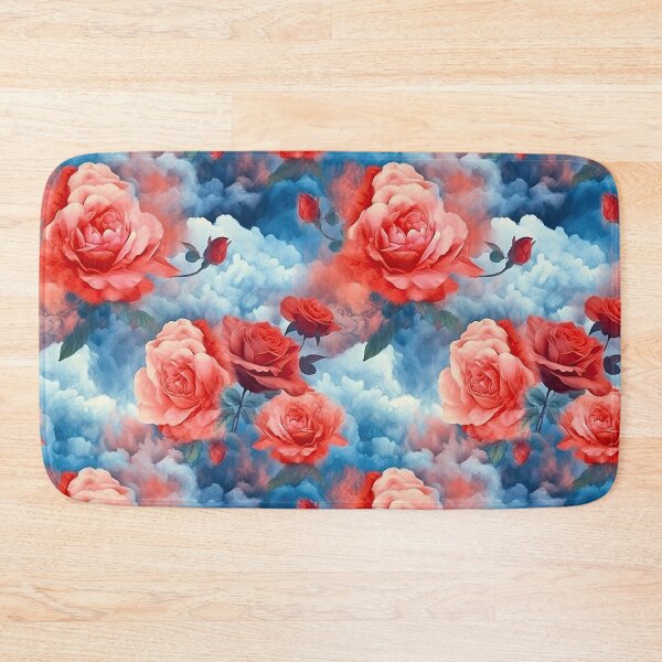 Item preview, Classics - Divine Garden Pink and Red Roses in darkened blue soft clouds designed and sold by FutureImaging.