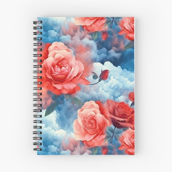 Item preview, Classics - Divine Garden Pink and Red Roses in darkened blue soft clouds designed and sold by FutureImaging.