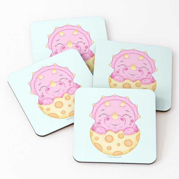Item preview, Happy Baby Pink Triceratops designed and sold by PancakeAndLoaf.