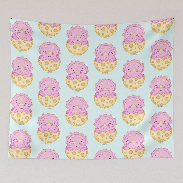 Item preview, Happy Baby Pink Triceratops designed and sold by PancakeAndLoaf.