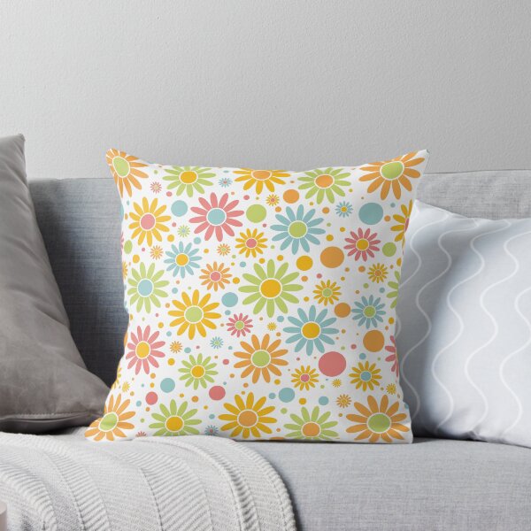 Item preview, Retro cheerful groovy 70s flower pattern designed and sold by cute-tees.
