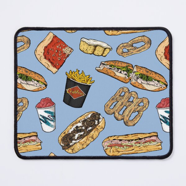 Item preview, Philly Foods Pattern - Blue designed and sold by Elizabeth Weglein.