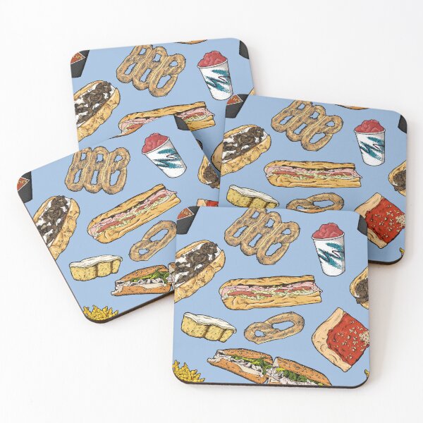 Item preview, Philly Foods Pattern - Blue designed and sold by Elizabeth Weglein.