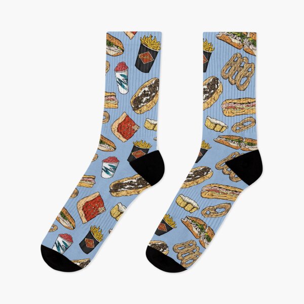 Item preview, Philly Foods Pattern - Blue designed and sold by Elizabeth Weglein.