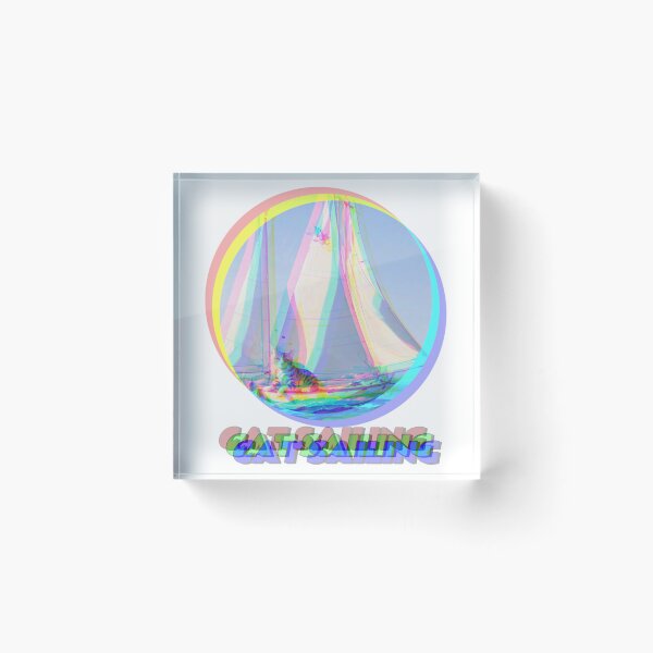Item preview, Cat Sailing Optimist Dinghy,Cat Sailing,Cat on the Sea,Cat Sticker designed and sold by Lychee Design.