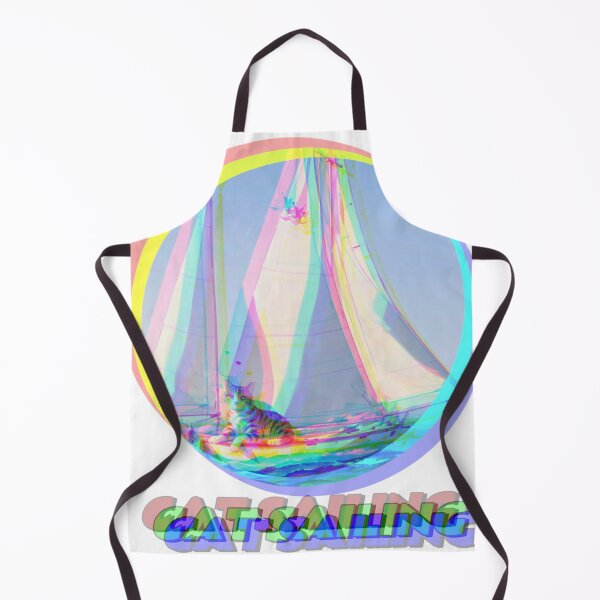 Item preview, Cat Sailing Optimist Dinghy,Cat Sailing,Cat on the Sea,Cat Sticker designed and sold by Lychee Design.