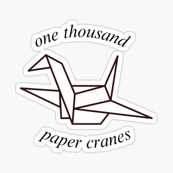 One Thousand Paper Cranes Manacled Sticker