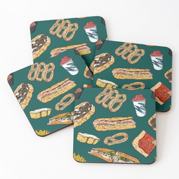 Item preview, Philly Foods Pattern - Dark Green designed and sold by Elizabeth Weglein.