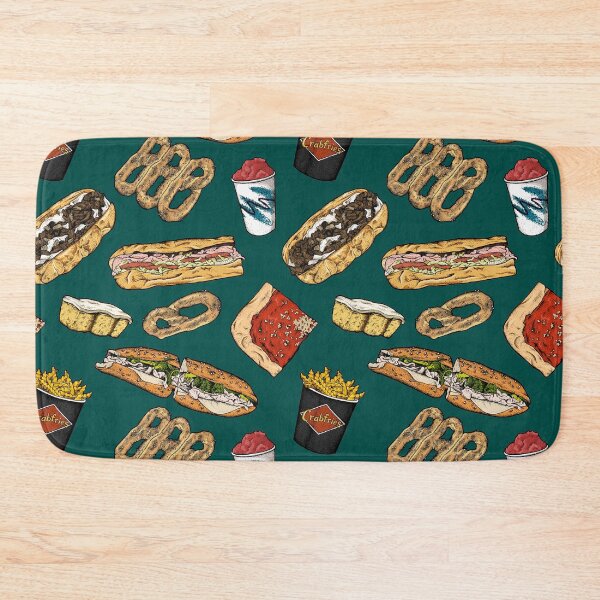 Item preview, Philly Foods Pattern - Dark Green designed and sold by Elizabeth Weglein.