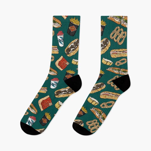 Item preview, Philly Foods Pattern - Dark Green designed and sold by Elizabeth Weglein.