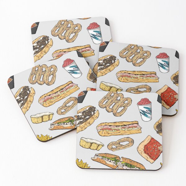 Item preview, Philly Foods Pattern - Gray designed and sold by Elizabeth Weglein.